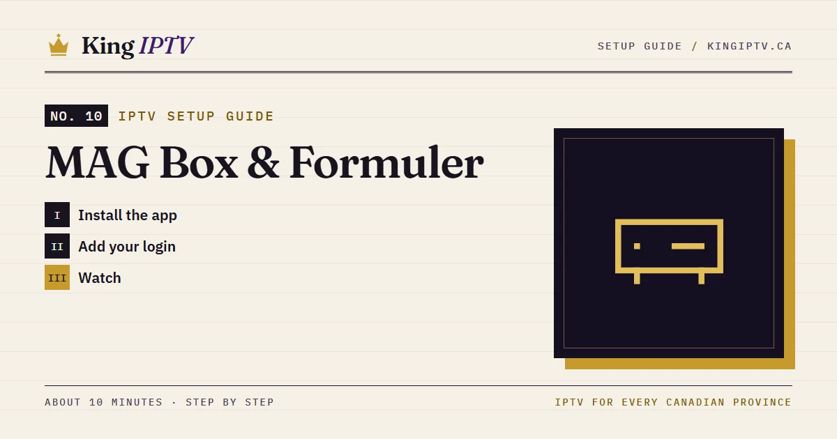 MAG Box & Formuler IPTV setup guide: install King IPTV step by step